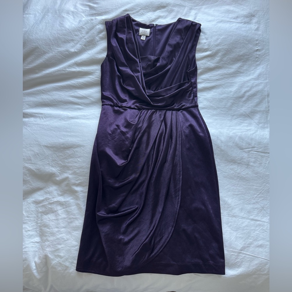 Elegant Purple Sleeveless Dress